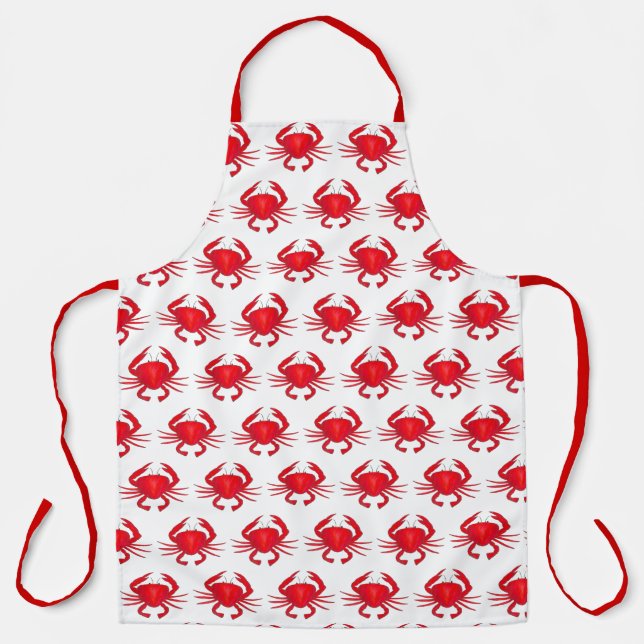 Baltimore MD Maryland Chesapeake Bay Red Crab Apron (Front)