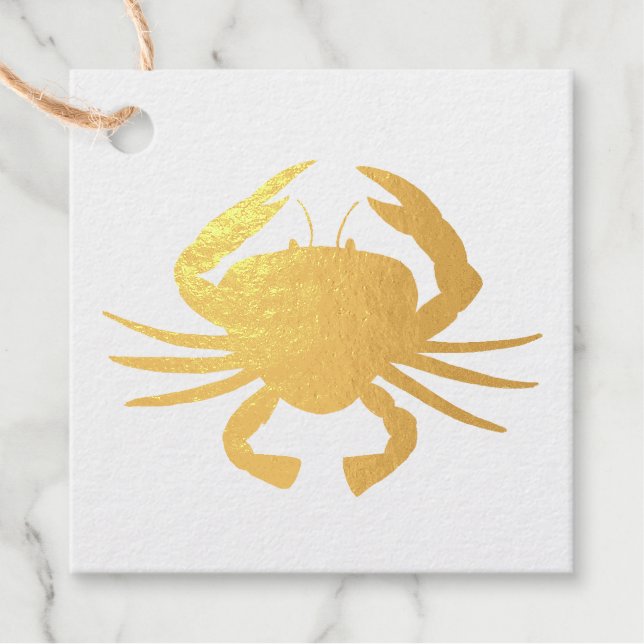Baltimore MD Maryland Crab Crustacean Seafood Favour Tags (Front)