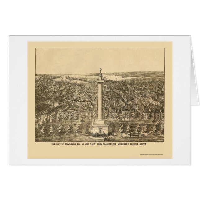 Baltimore, MD Panoramic Map - 1880 (Front Horizontal)