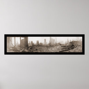 Baltimore MD Post Fire Photo 1904 Poster