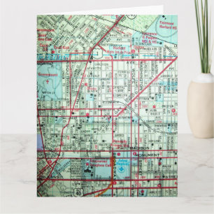 Baltimore, MD Vintage Map Card
