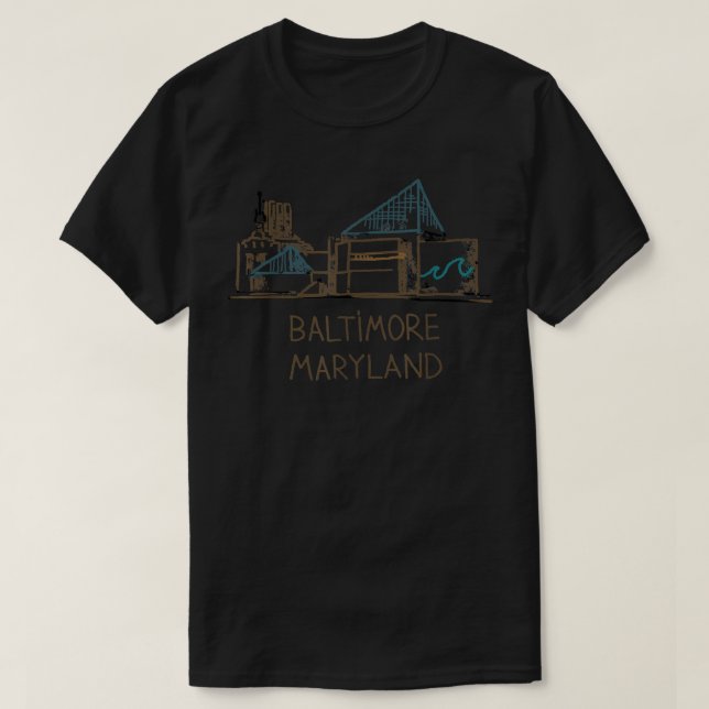 Baltimore National Aquarium Maryland  T tee (Design Front)