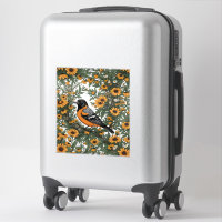 Baltimore Oriole Bird And Black Eyed Susan Flowers
