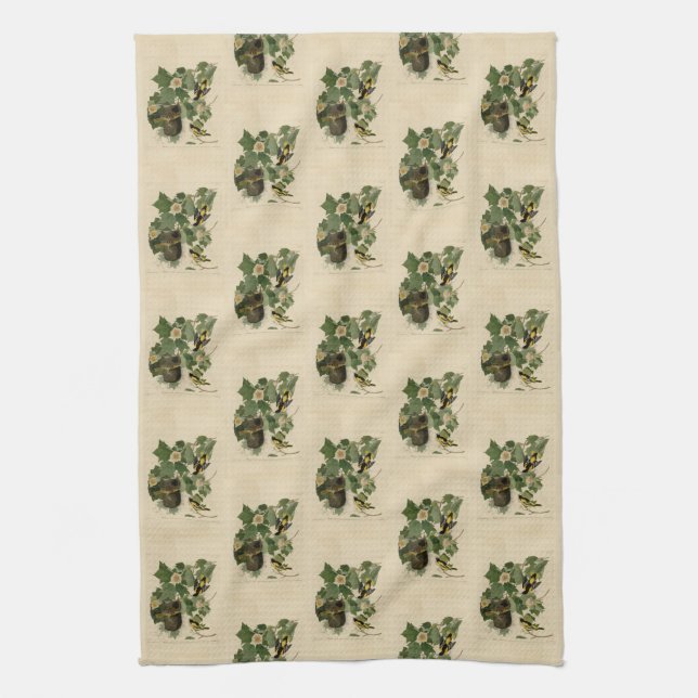 Baltimore Oriole - from Audubon's Birds of America Tea Towel (Vertical)