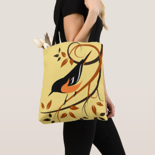 Baltimore Oriole In Tree Branch Tote Bag
