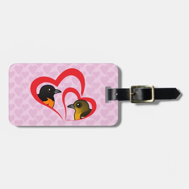 Baltimore Oriole Love Luggage Tag (Front Horizontal)