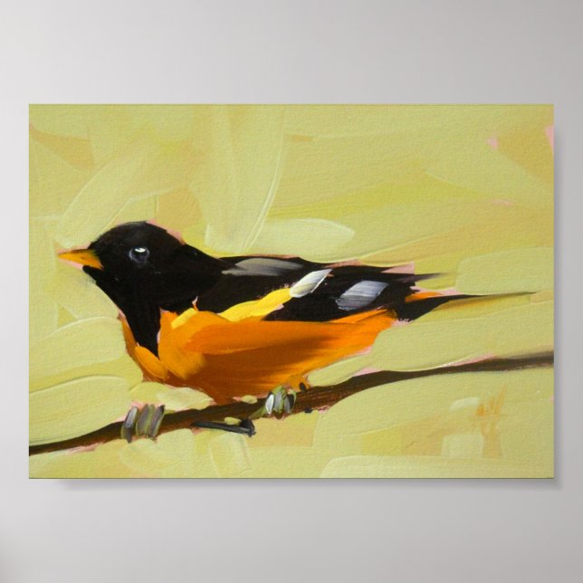 baltimore oriole print 5 x 7 inch prattcreekart (Front)