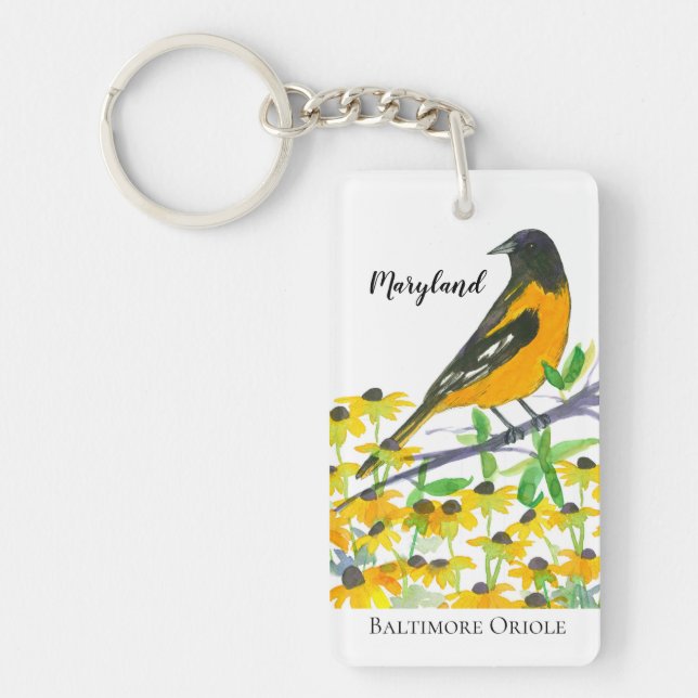 Baltimore Oriole State Bird of Maryland Key Ring (Front)