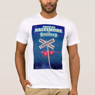 Baltimore Railroad crossing travel poster. T-Shirt