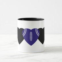 Baltimore Ravens Football Heart Design