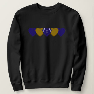 Baltimore Ravens Heart Football Dark Sweatshirt