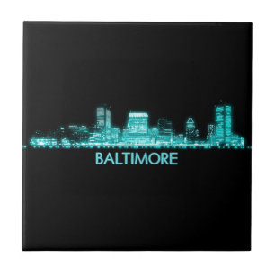 Baltimore Skyline Ceramic Tile