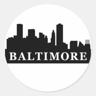 Baltimore Skyline Classic Round Sticker