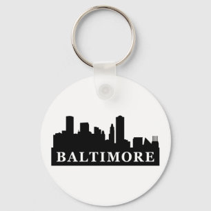 Baltimore Skyline Key Ring