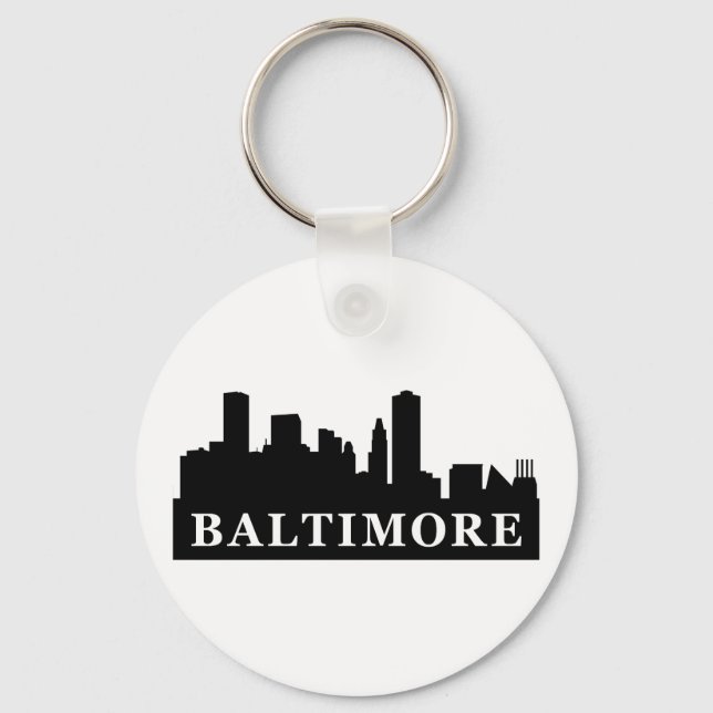 Baltimore Skyline Key Ring (Front)
