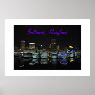 Baltimore Skyline photograph Poster