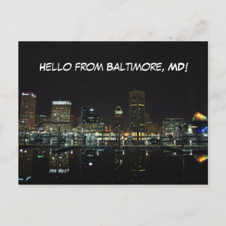 Baltimore Skyline Postcard