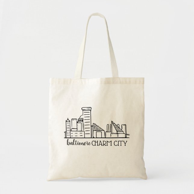 Baltimore Skyline Tote Bag (Front)