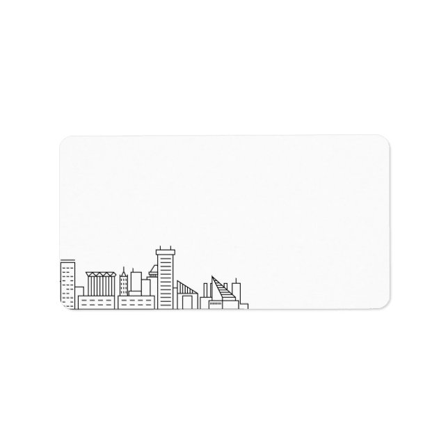 Baltimore Stylised Skyline | Blank Label (Front)