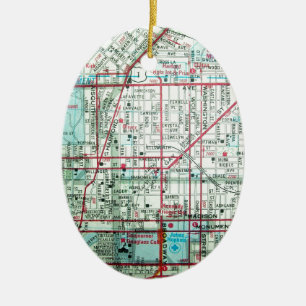 BALTIMORE Vintage Map Ceramic Tree Decoration