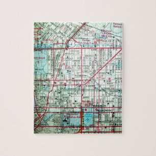 BALTIMORE Vintage Map Jigsaw Puzzle