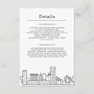 Baltimore Wedding   Guest Information Enclosure Card