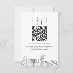 Baltimore Wedding QR code RSVP Card