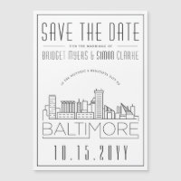 Baltimore Wedding | Stylised Skyline Save the Date