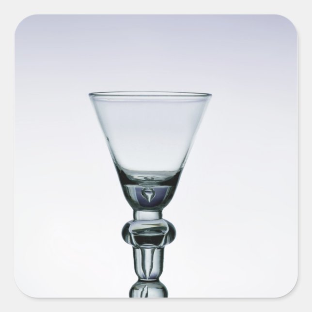 Baluster stem goblet, c.1700-20 square sticker (Front)