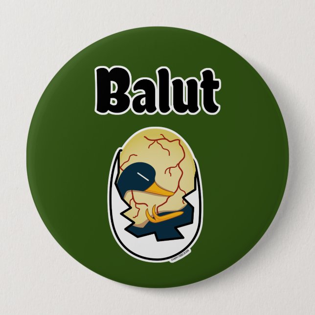 Balut egg duck embryo egg protein Filipino 10 Cm Round Badge (Front)