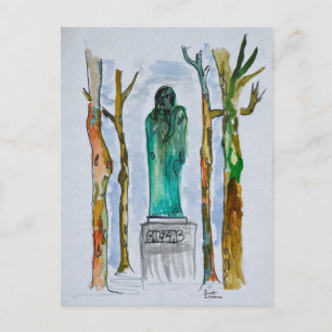 Balzac Statue by Rodin Paris, France Postcard
