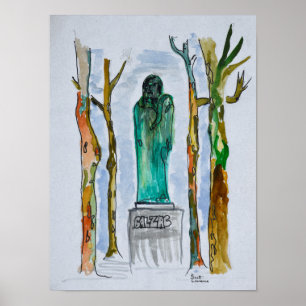 Balzac Statue by Rodin Paris, France Poster