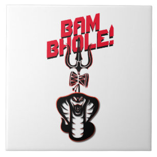 "BAM BHOLE" LORD SHIVA'S NAAG AND TRISHUL CERAMIC TILE