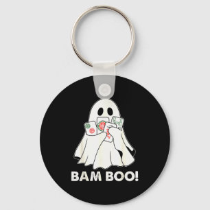 Bam Boo Halloween Ghost Mahjong Funny Costume Game Key Ring