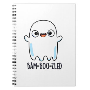 Bam-boo-zled Funny Halloween Confused Ghost Pun  Notebook