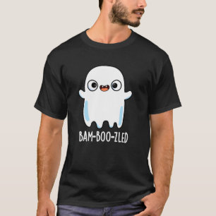 Bam-boo-zled Funny Halloween Ghost Pun Dark BG T-Shirt