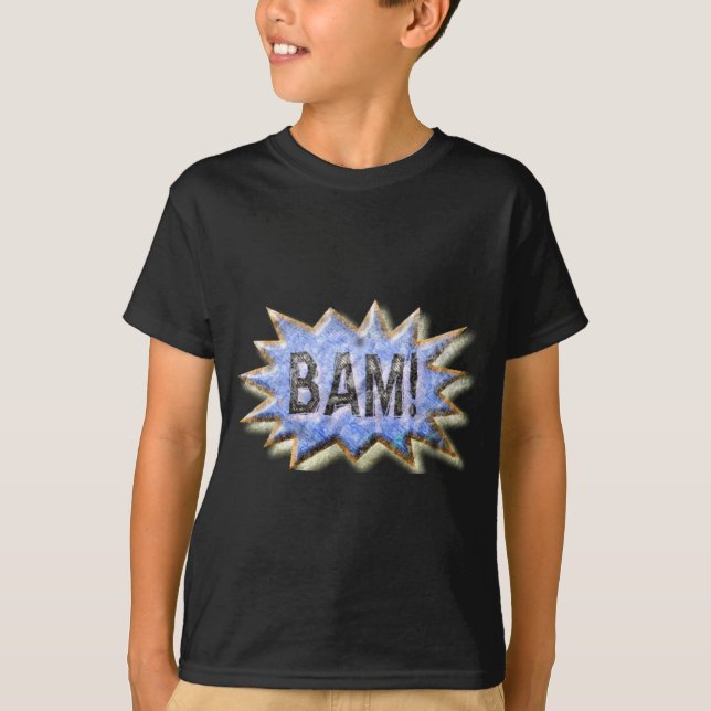 BAM! Distressed look Emeril Apron T-Shirt (Front)