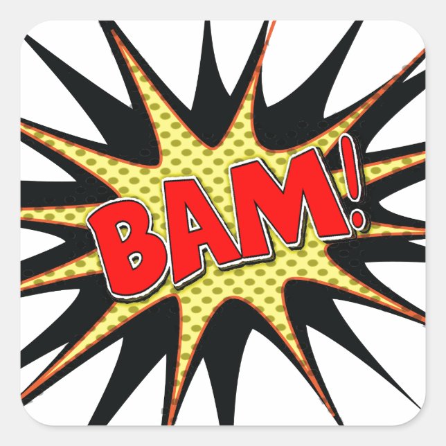 Bam! Square Sticker (Front)