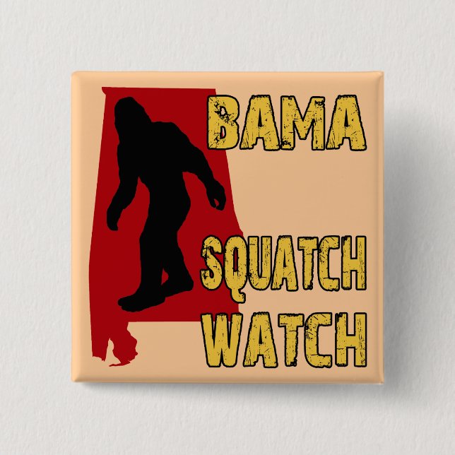 Bama Squatch Watch 15 Cm Square Badge (Front)