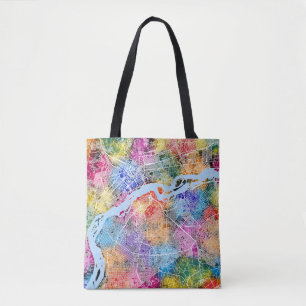 Bamako Mali City Map Tote Bag