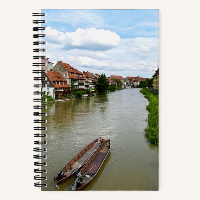 Bamberg Bavaria Regnitz River Painting Effect Art Notebook (Front)
