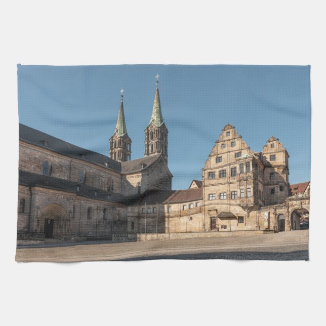 Bamberg Cathedral, Germany Tea Towel (Horizontal)