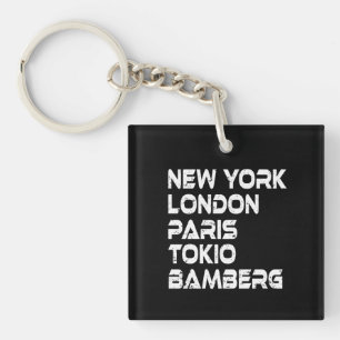 Bamberg New York London Tokio Paris Anhänger Key Ring