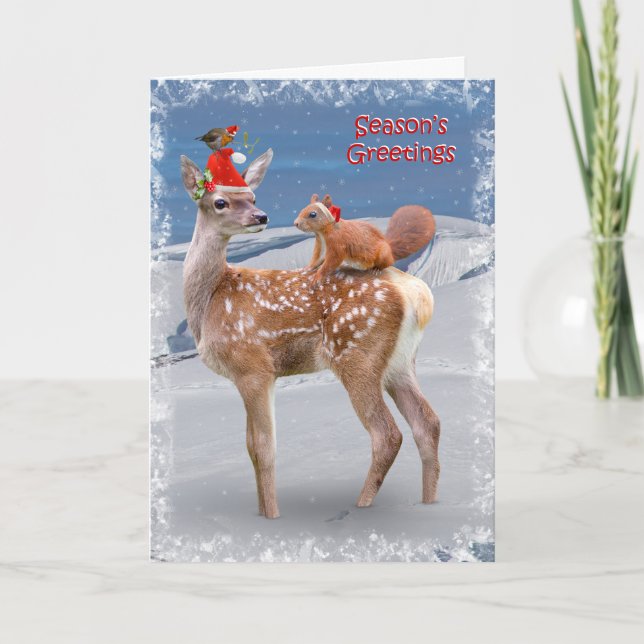 Bambi and Friends Christmas Card (Front)