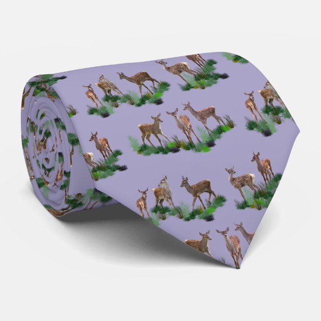 Bambi Meadow Tie (Lilac) (Rolled)