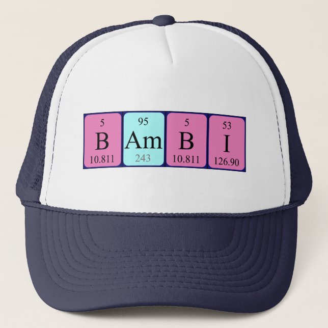 Bambi periodic table name hat (Front)
