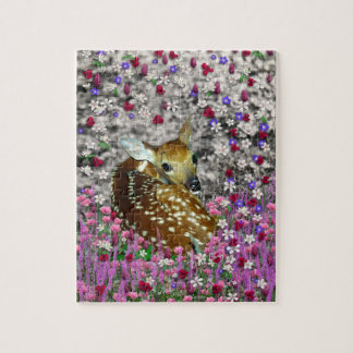 Bambina the Fawn in Flowers II Jigsaw Puzzle