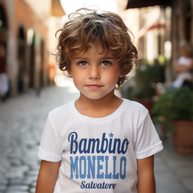 Bambino Monello Funny Italian Little Boy's T-Shirt (Bambino Monello (Italian for Bratty Little Boy)
Tee)