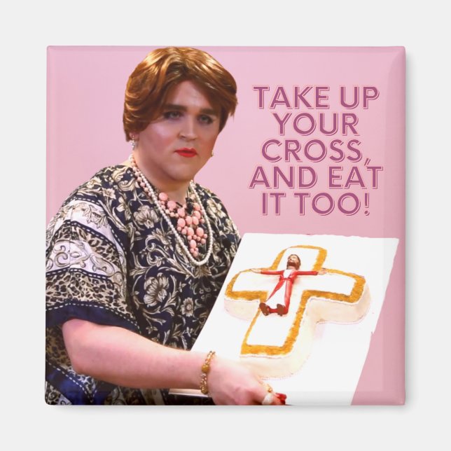 Bambi's Cross Cake Magnet (Front)