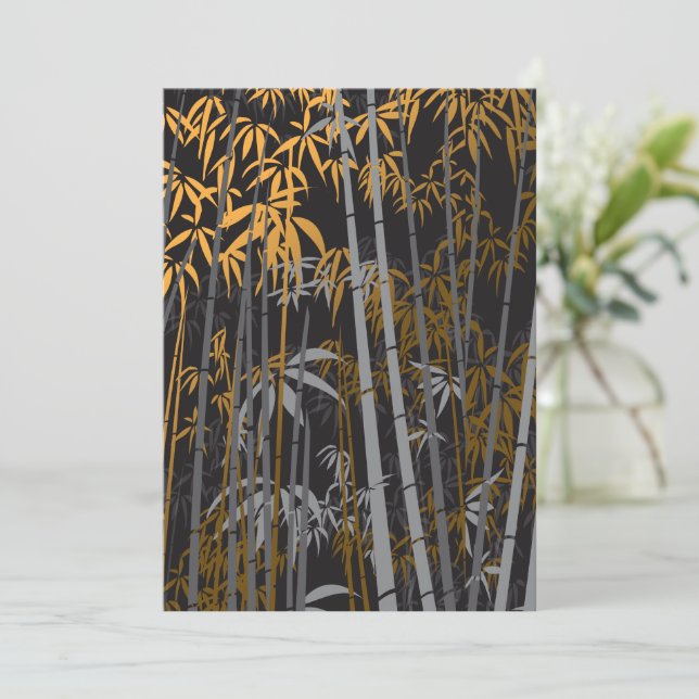 Bamboo 4 thank you card (Standing Front)
